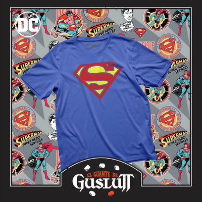 Playera DC Comics Superman Logo Clásico Azul Azur