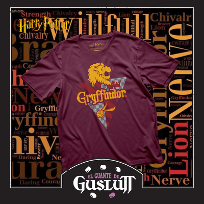 Playera Harry Potter Quidditch Gryffindor Team Guinda