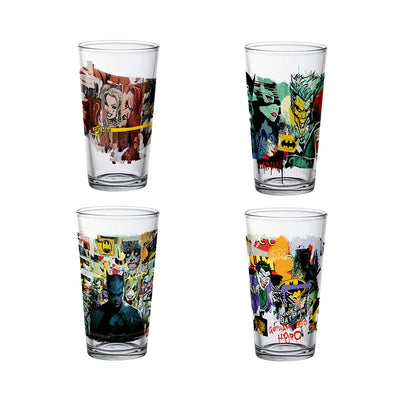 Set de Vasos DC Comics Batman vs The Joker & Harley Quinn Edición Especial