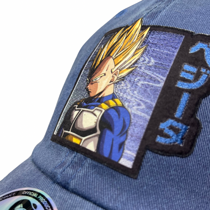 Gorra Dragon Ball Z Super Saiyan Vegeta Azul Tipo Deslavada