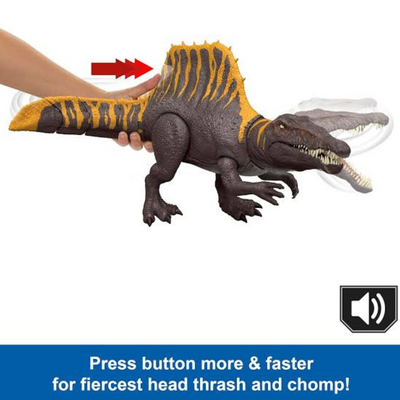 Figura Jurassic World Rebirth Spinosaurus con Acción de Batalla y Sonido