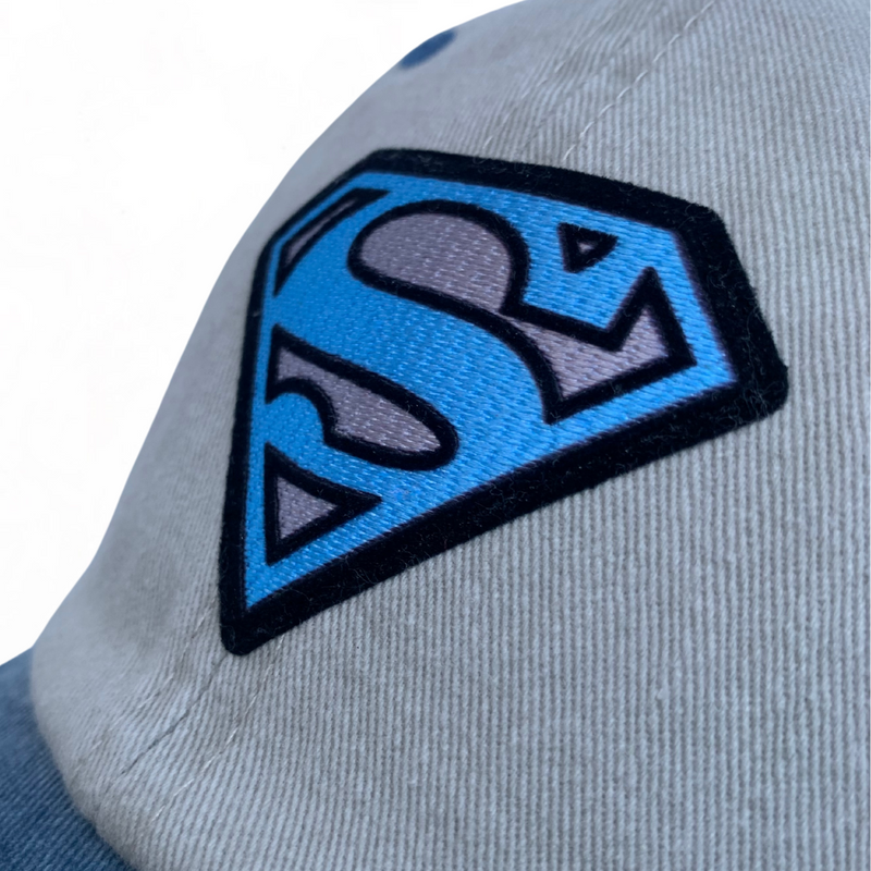 Gorra Superman Logo Beige-Azul Vintage