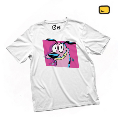 Playera Cartoon Network Coraje el perro Cobarde Sonriendo Blanca