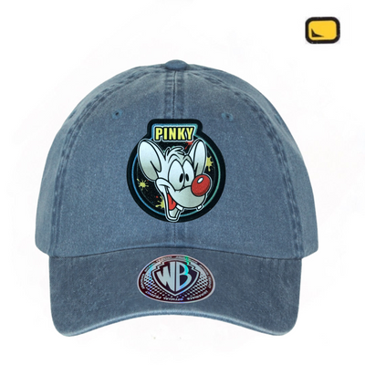 Gorra Animaniacs Pinky y Cerebro Azul Tipo Deslavada