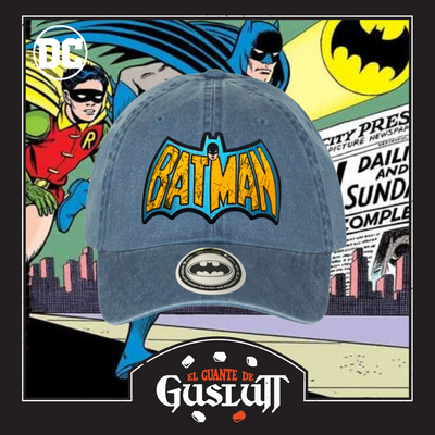 Gorra DC Comics Batman 60’s Logo Azul Tipo Deslavada
