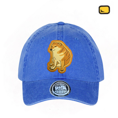 Gorra Cheems Azul Royal Tipo Deslavada
