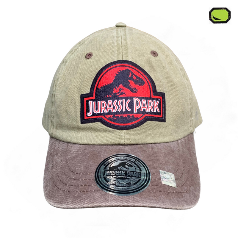 Gorra Jurassic Park Logo Beige-Café Vintage