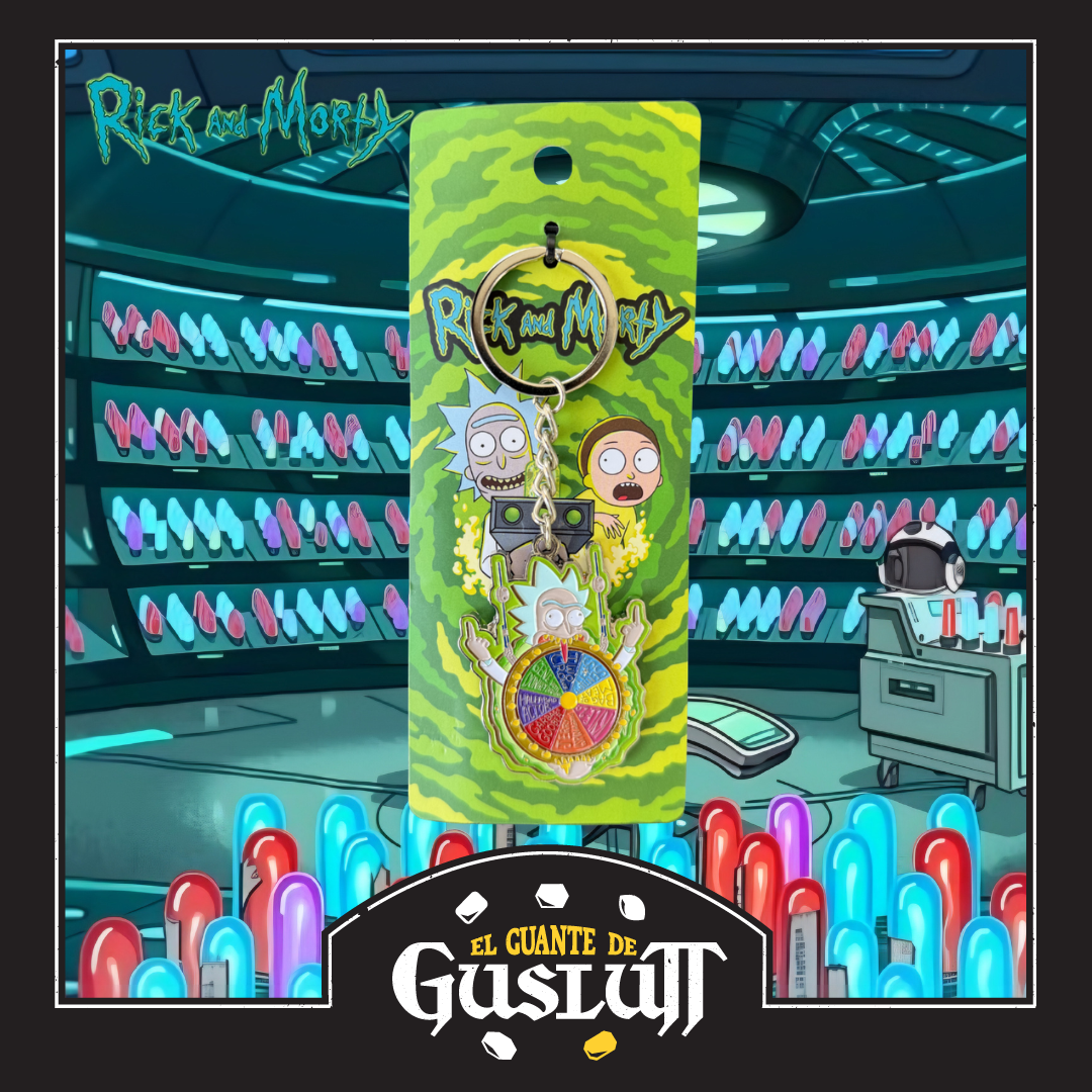 Llavero Rick and Morty Ruleta Metálico Edición Limitada