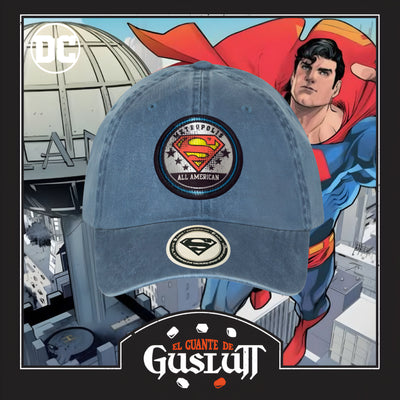 Gorra DC Comics Superman Metropolis All American Azul Tipo Deslavada