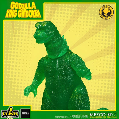Set de Figuras Mezco Toyz Godzilla Destroy All Monsters Godzilla vs King Ghidorah 5 Puntos XL Edición Exclusiva