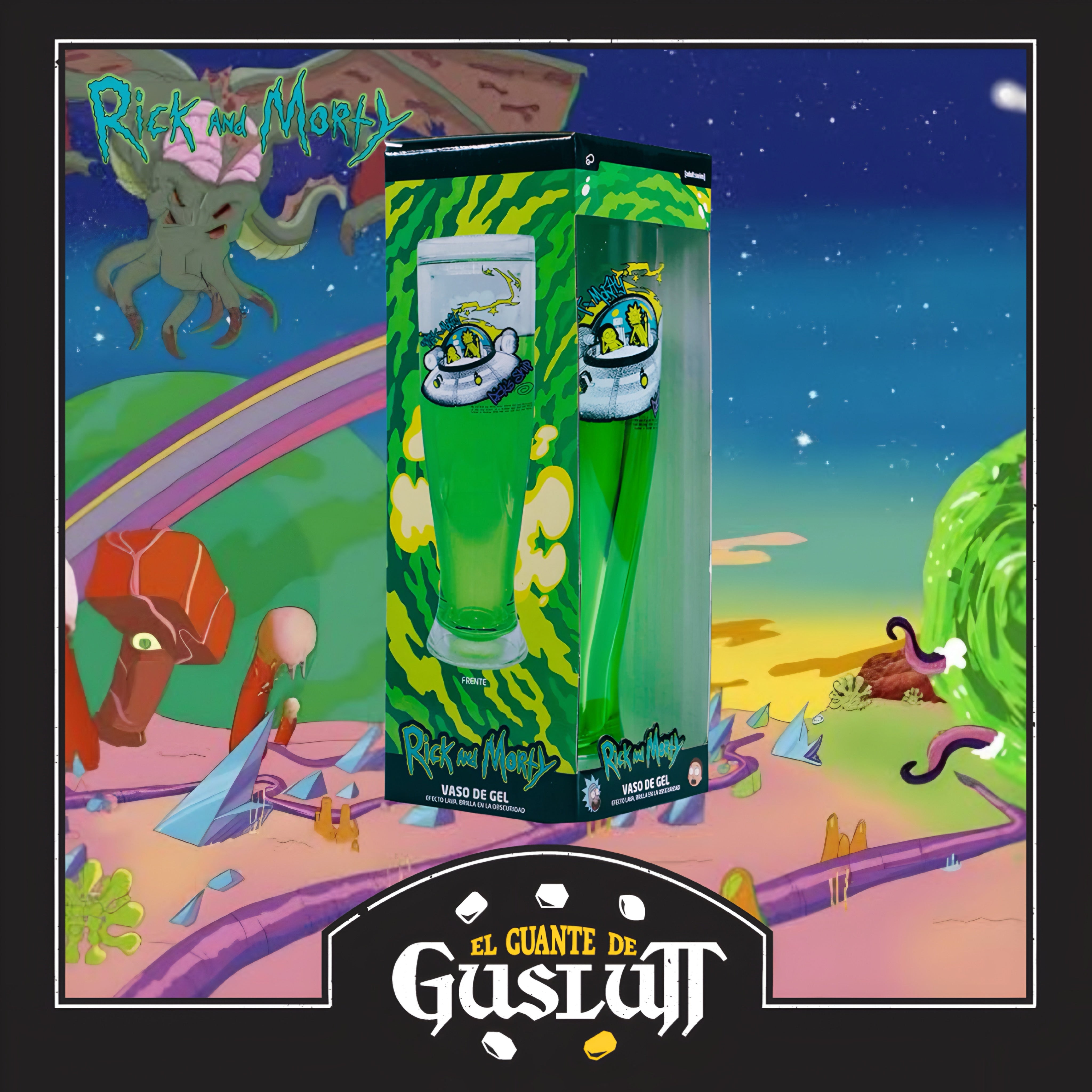 Vaso Rick and Morty “Rick’s Ship” Glow in the Dark
