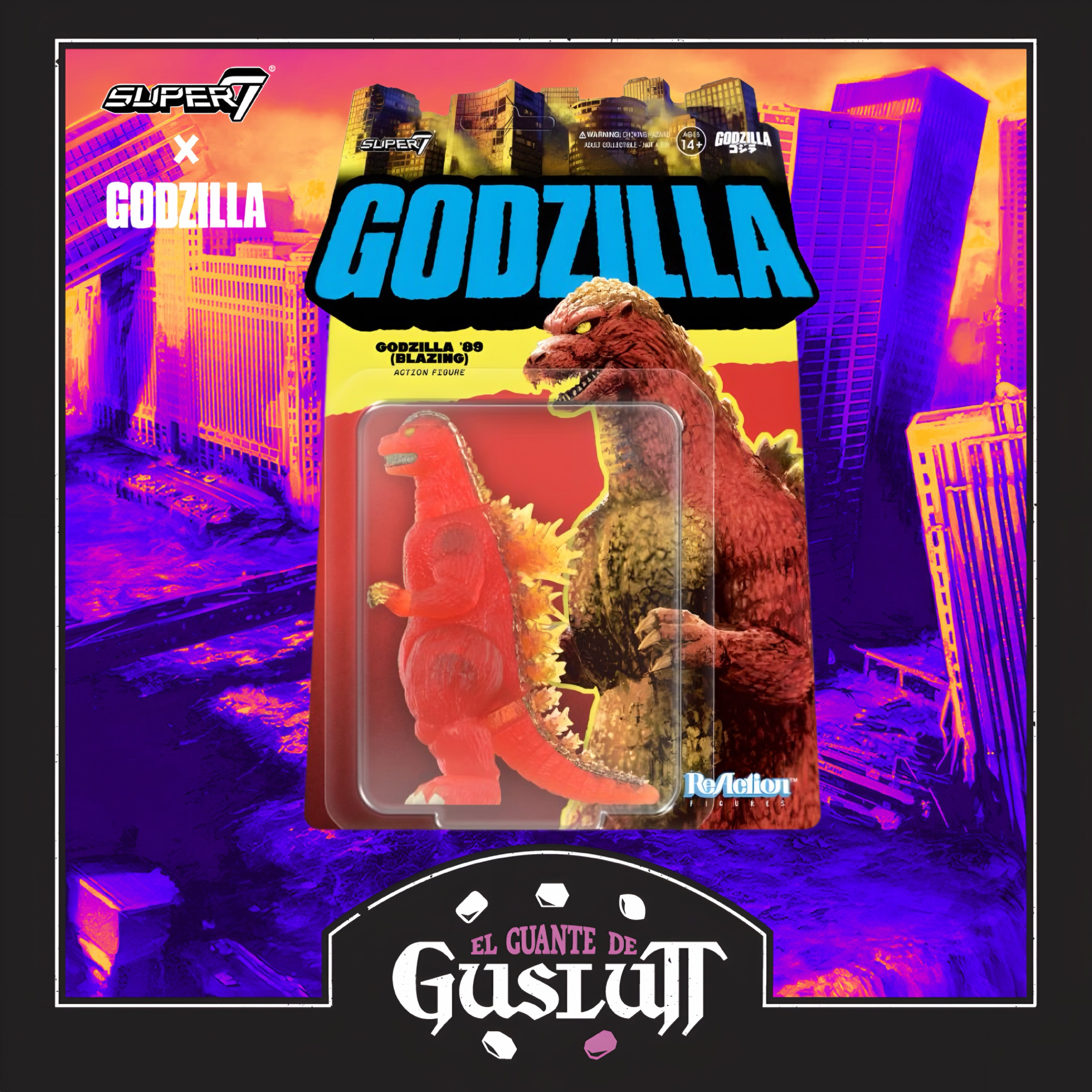 Figura Super 7 Godzilla 1989 (Blazing) Escala 1/18