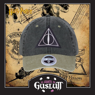 Gorra Harry Potter Reliquias de la Muerte Gris/Beige Tipo Deslavada