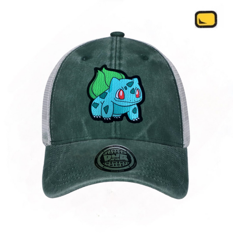 Gorra Pokémon “Bulbasaur” Verde-Blanca Trucker