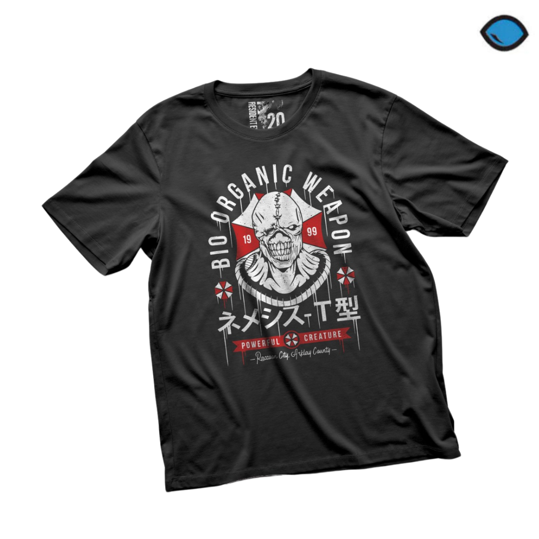 Playera Resident Evil 3 Nemesis “B.O.W.” Negra
