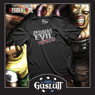 Playera Resident Evil 3 Nemesis Logo Negra