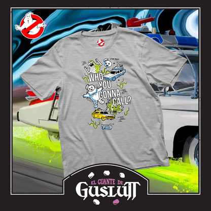 Playera Ghostbusters “Who you gonna call? Ghostbusters!” Gris
