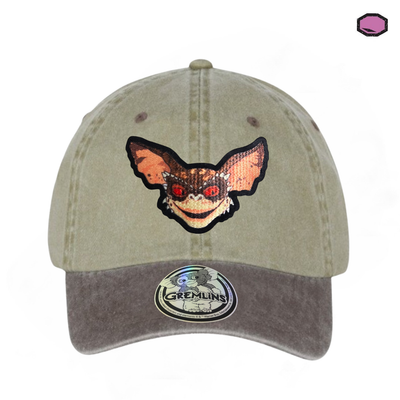 Gorra Gremlins Bat Gremlin Beige/Café Tipo Deslavada