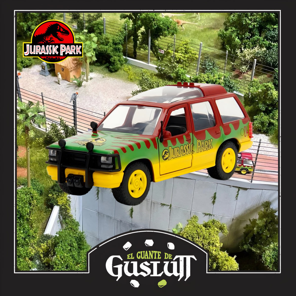 Vehículo Jada Toys Jurassic Park Ford Explorer 1993 Edición 30 Aniversario Escala 1/32