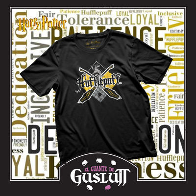 Playera Harry Potter Hufflepuff Quidditch Team Negra