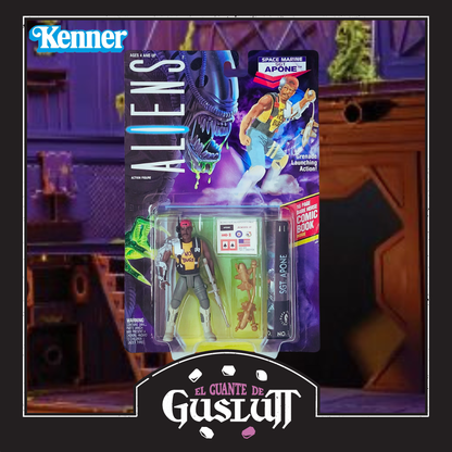 Figura Retro Kenner Aliens Space Marine Sgt. Apone con acción de ataque