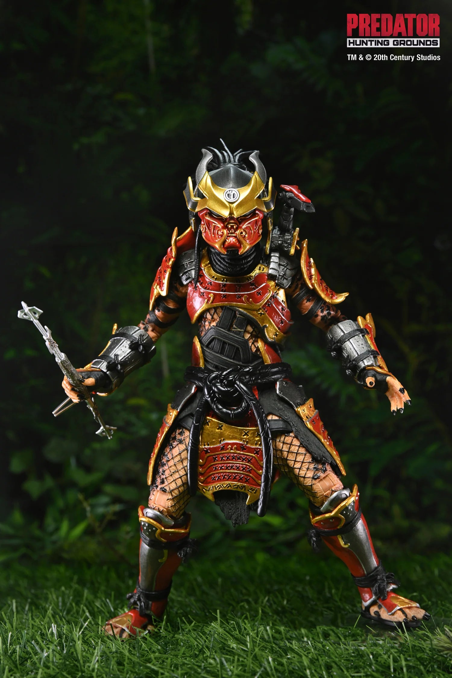 Figura NECA Predator Hunting Grounds Samurai Predator Versión Ultimate