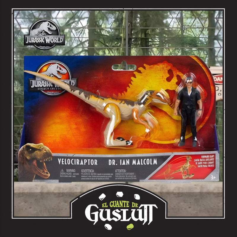 Jurassic World Legacy Collection Story Pack Dr. Ian Malcolm & Velociraptor