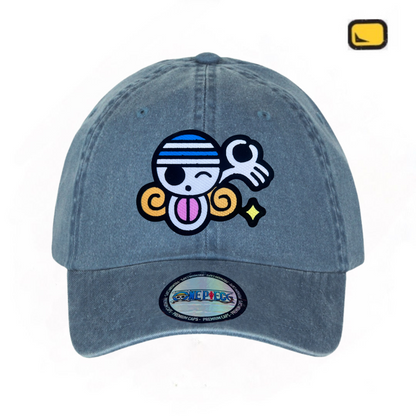 Gorra One Piece Bandera Nami Azul Tipo Deslavada
