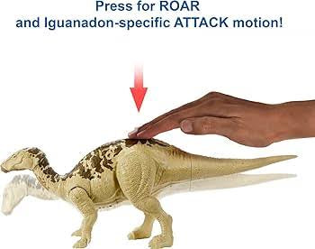 Set de Figuras Jurassic World Survival Instincts Iguanodon & Skorpiovenator Pack Exclusivo con Acción de Batalla y Sonido