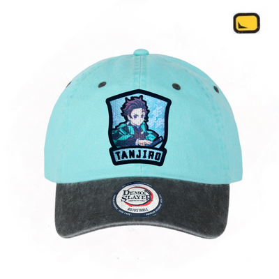 Gorra Demon Slayer: Kimetsu No Yaiba Tanjiro Kamado Menta/Gris Tipo Deslavada