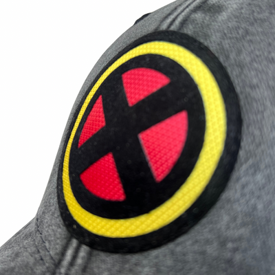 Gorra Marvel X-Men Logo Gris/Blanca Tipo Trucker Deslavada