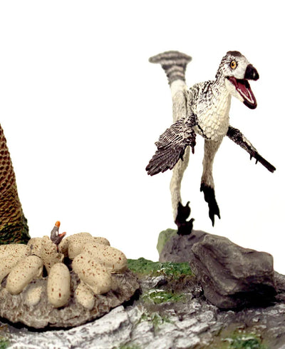 Figura Beasts of the Mesozoic Mountains Environment with Troodon Escala 1/18