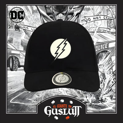 Gorra DC Comics Flash Logo con efecto de brillo en la oscuridad Negra