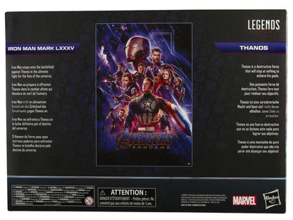 Set de Figuras Marvel Legends Infinity Saga Iron Man Mark 85 vs Thanos Escala 6 Pulgadas