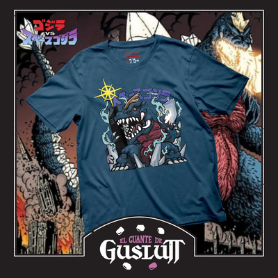 Playera Godzilla Chibi SpaceGodzilla Azul Indigo