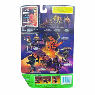 Figura Retro Kenner Aliens Bull Alien con Abrazacaras y acción de ataque