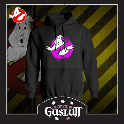 Hoodie Ghostbusters Logo Fucsia Negra