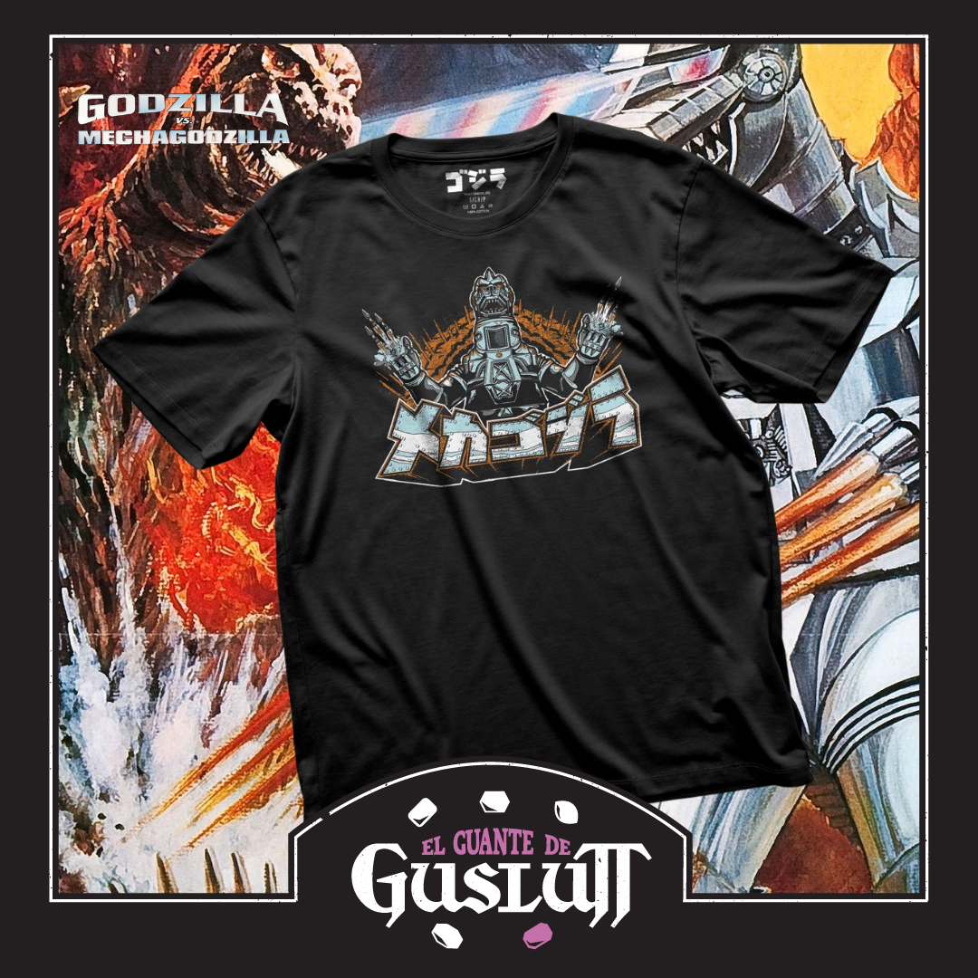 Playera Godzilla Mechagodzilla Era Showa Negra