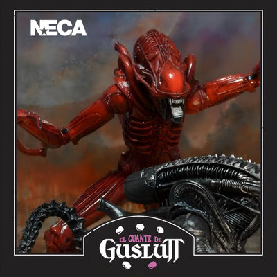 Figura NECA Aliens Genocide Xenomorph Warrior Versión Roja