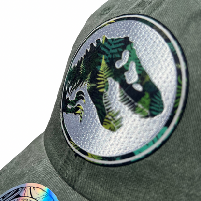 Gorra Jurassic World Logo Jungla Verde Tipo Deslavada