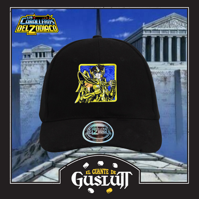 Gorra Los Caballeros del Zodiaco Aiolos de Sagitario Negra