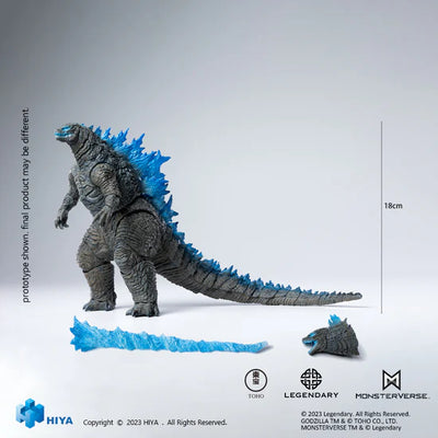 Figura Hiya Toys Godzilla vs Kong Heat Ray Godzilla Versión Traslúcida Escala 1/10