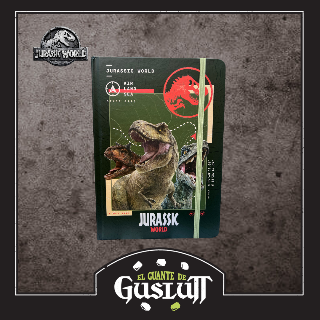 Libreta Jurassic World Pasta Dura de 80 Páginas Membretadas