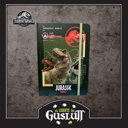 Libreta Jurassic World Pasta Dura de 80 Páginas Membretadas