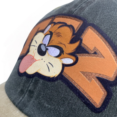 Gorra Looney Tunes Taz Gris/Beige Tipo Deslavada