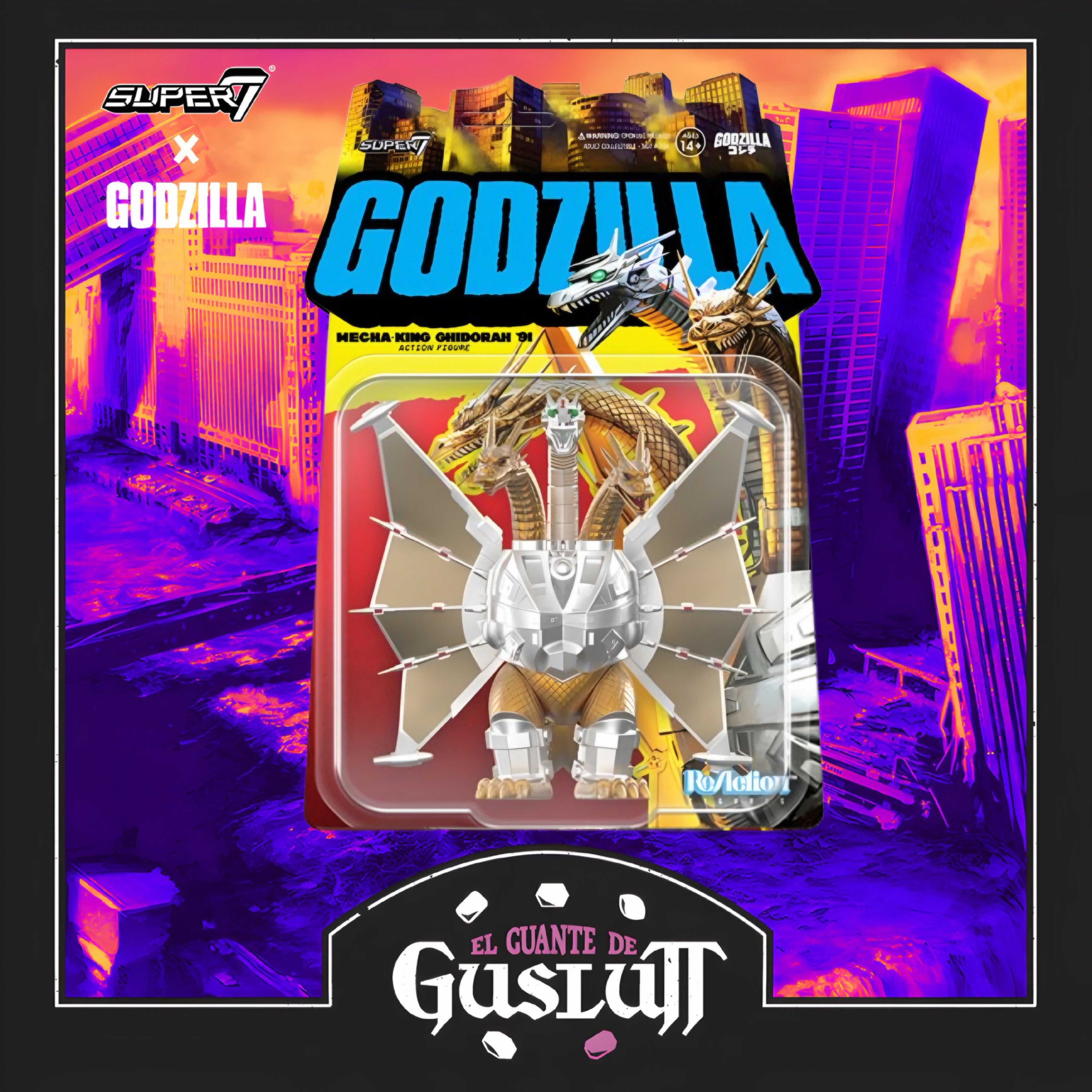 Figura Super 7 Mecha King Ghidorah 1991 Escala 1/18
