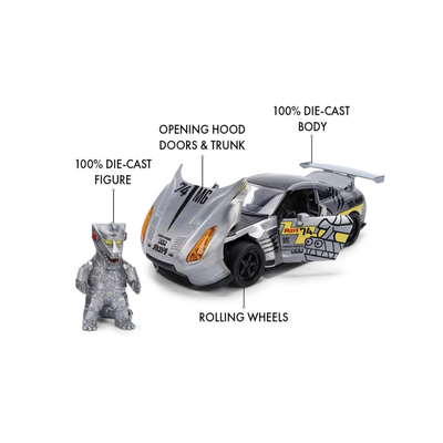 Vehículo Jada Toys Godzilla (Mechagodzilla Nissan GT-R 2009) Escala 1:24