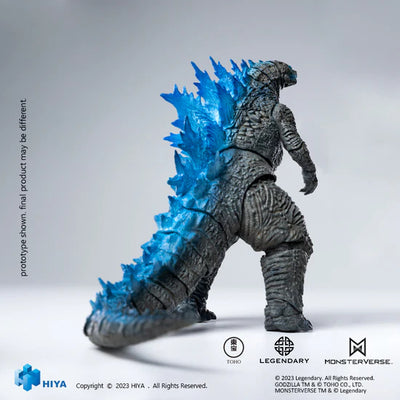 Figura Hiya Toys Godzilla vs Kong Heat Ray Godzilla Versión Traslúcida Escala 1/10