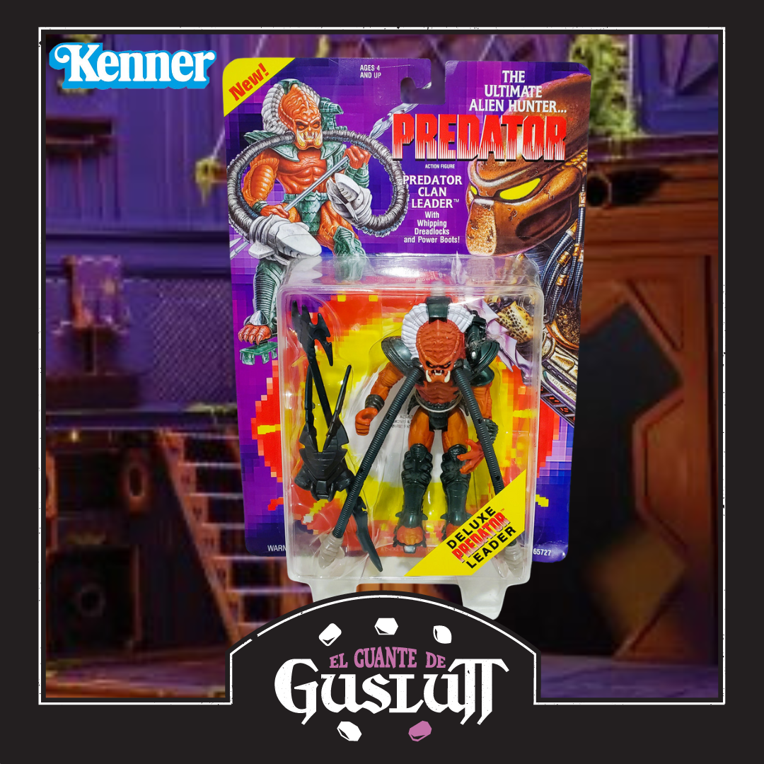 Figura Retro Kenner Clan Leader Predator con acción de ataque