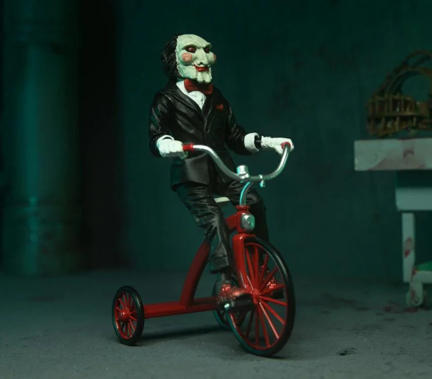 Figura NECA Saw Jigsaw Killer (Edición Bata Negra) Versión Ultimate